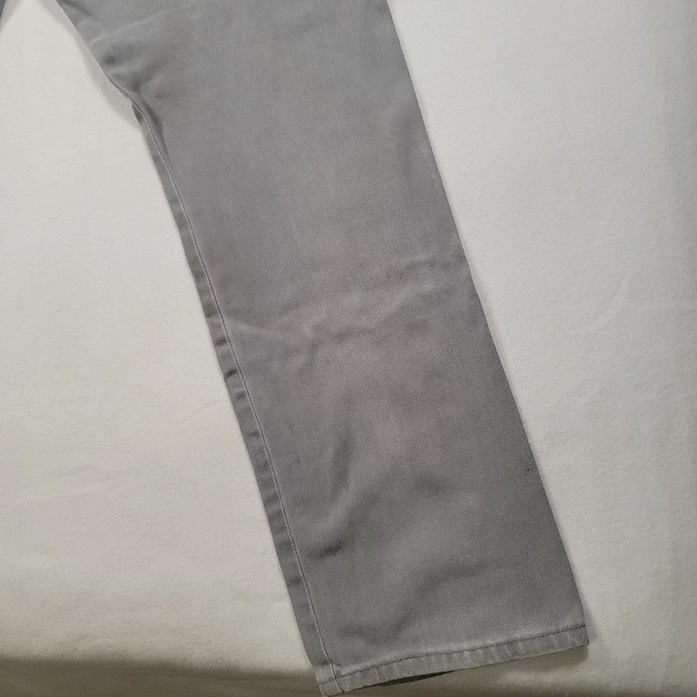 Wrangler Jeans Mens 42x34 Gray Denim Straight Leg Workwear 13MWZCG Flaws